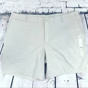 Calvin Klein Gray Chino Flat Front Shorts Size 40